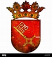 Aislados antiguo escudo de armas de la ciudad de Bremen en Alemania ...