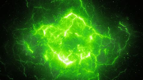 Green Glowing High Energy Lightning Stock Photo Download Image Now