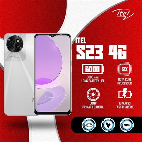 Itel S23 Lte 4gb8gb Ram 128gb Rom 66hd Waterdrop Fullscreen