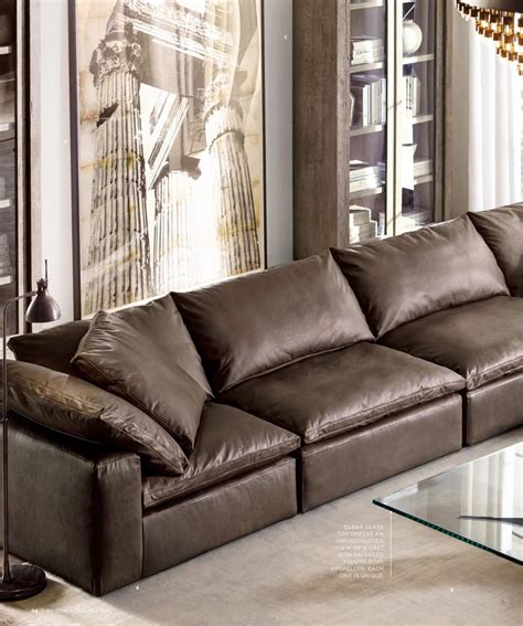 Cloud Leather Sofa Restoration Hardware 9190 13850 Washington
