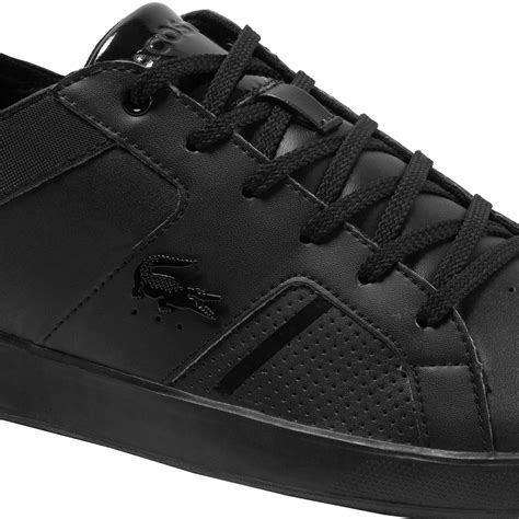 Lacoste Mens Casual Novas 120 3 Sma Athletic Shoes Leather Black