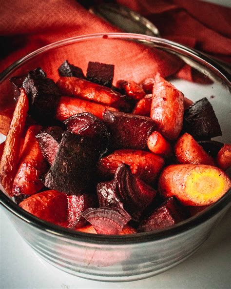 Roasted Beets And Carrots With Agave Oil Free Simplefitvegan