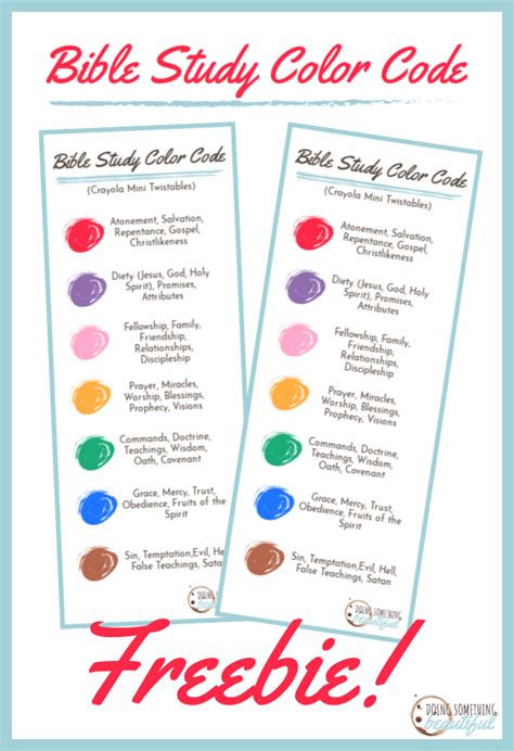 Bible Color Code Chart