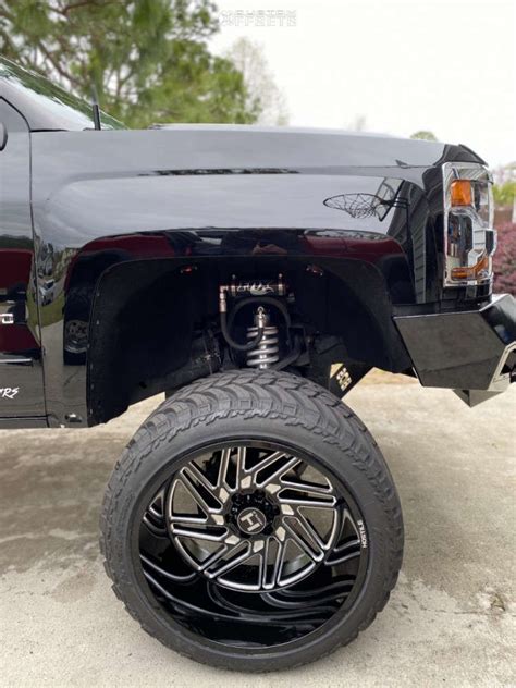 2018 Chevrolet Silverado 1500 With 24x14 76 Hostile Jigsaw And 3513