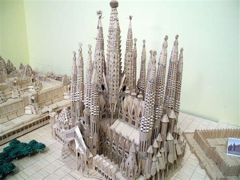 Sagrada Familia Model Constructed With Toothpicks By Stan Munro In The