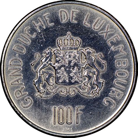 Luxembourg 100 Francs Km 52 Prices And Values Ngc