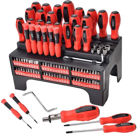 100 Piece Magnetic Screwdriver Sets With Magnetic Tips And Bits Set