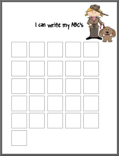 Free Printable Blank Abc Chart To Fill In