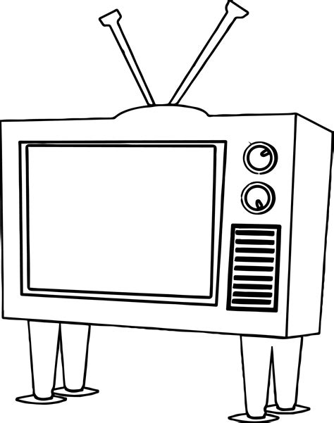 Choose from our diverse categories like cartoon coloring pages, disney coloring pages to animal coloring sheets, everything your kids want to colour you. Funky Old TV Coloring Page | Wecoloringpage.com