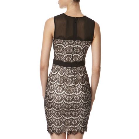 Black Nude Lace And Mesh Dress Brandalley