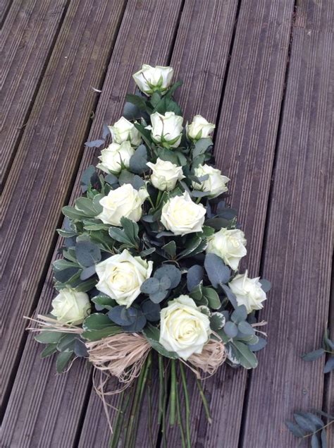Funeral Flowerswhite Rose Funeral Flower Spray White Naomi Rose