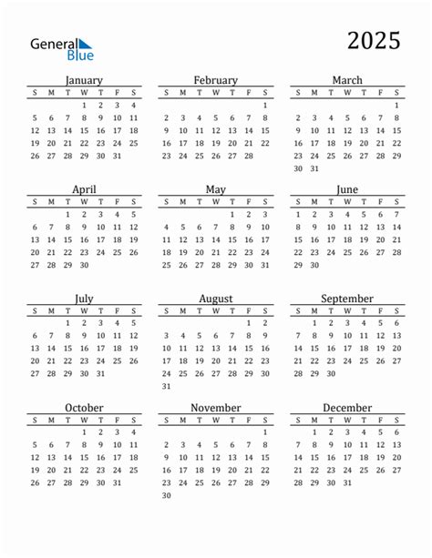 Free 2025 Calendars In Pdf Word Excel