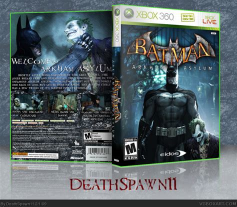 Batman Arkham Asylum Xbox 360 Box Art Cover By Deathspawn11