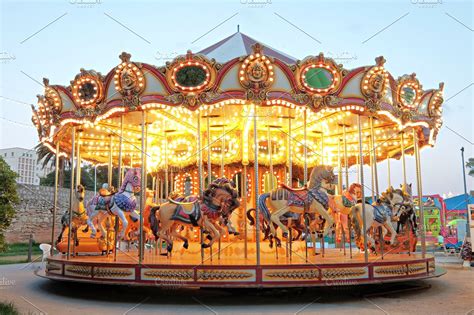 Vintage Carousel High Quality Arts And Entertainment Stock Photos