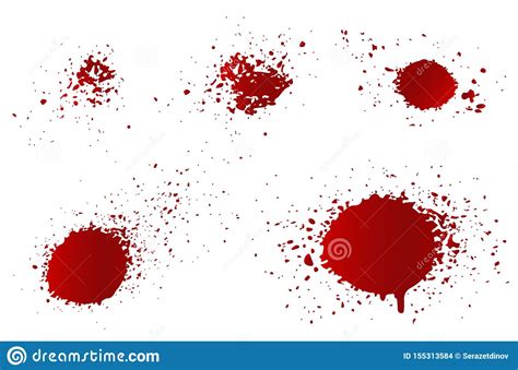 Vector Set Blood Splashes Stock Vector Illustration Of Game 155313584