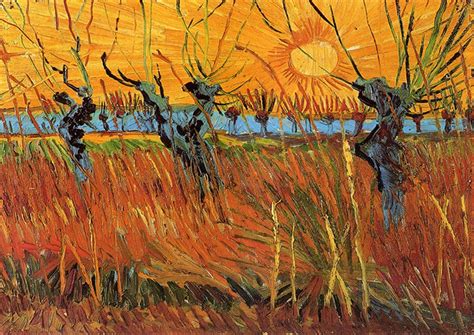 Vincent Van Gogh Willows At Sunset Fine Art Printposter 001772