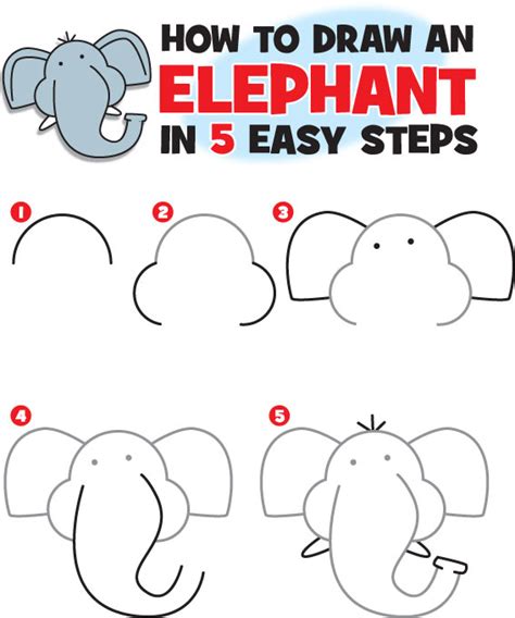 How To Draw An Elephant Kid Scoop