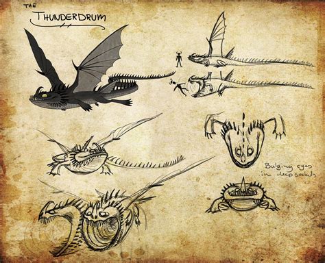 An Old Paper With Drawings Of Different Types Of Dragon Heads And Beaks