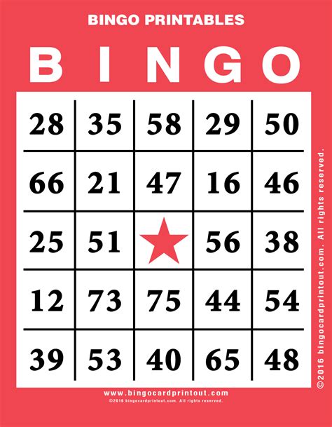 Bingo Printables