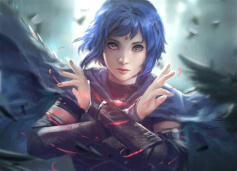 She is the heir to the capsule corporation blue is indeed my favorite color and many of my favorite anime characters wear it on their hair and eyes. Short Hair Warrior Women Blue Hair, HD Anime, 4k ...