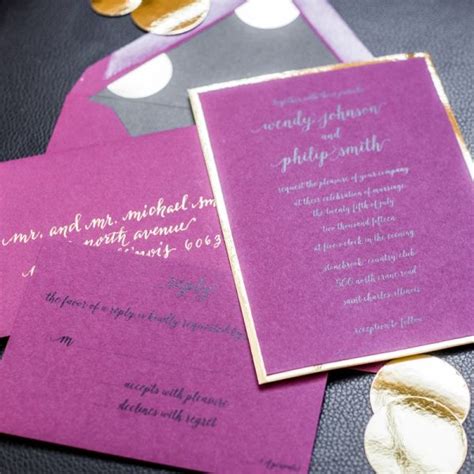 Burgundy And Gold Wedding Invitations Too Chic And Little Shab Design