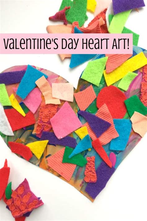 Valentines Day Arts And Crafts Textured Heart Activity Best Toys 4