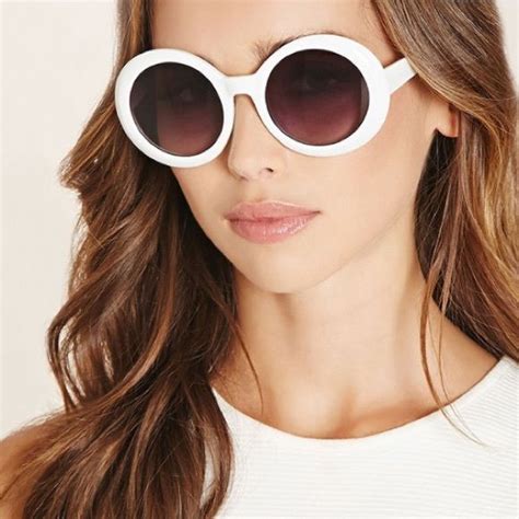 White Round Glasses Sunglasses Sunglasses Accessories Forever 21 Accessories