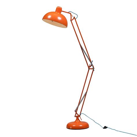 Retro Angle Floor Lamp Orange Copper Floor Lamp