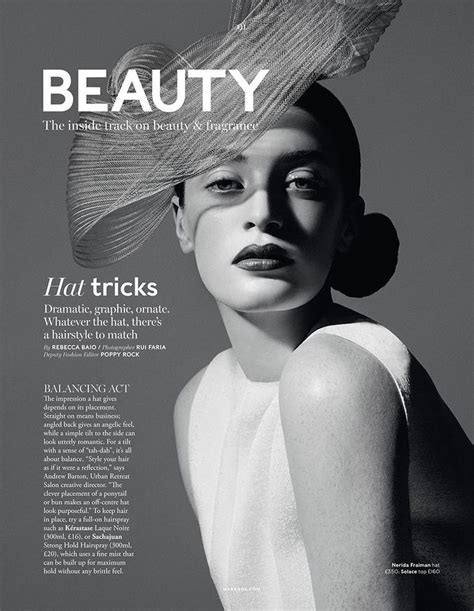 a woman with a hat on her head is featured in the cover of a magazine