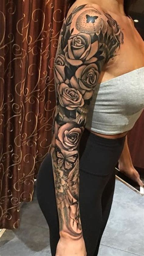 My idea for an arm tattoo i want to get. Tattoo Ganzer Arm Frau Rosen - ganzer 2020