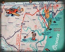 Brunswick Georgia Retro Map Print Funky Vintage Turquoise Photo Gift ...