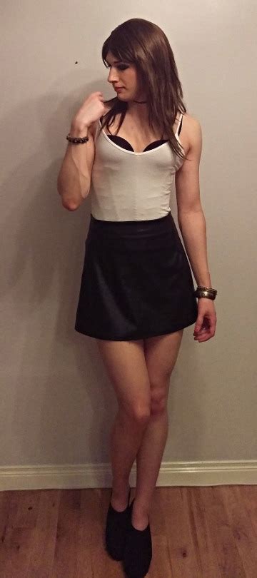 crossdresser leather mini skirt tumbex