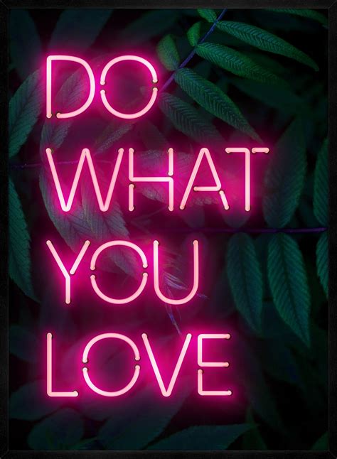 Do What You Love Neon Quote Print Neon Quotes Neon Signs Quotes Neon Signs