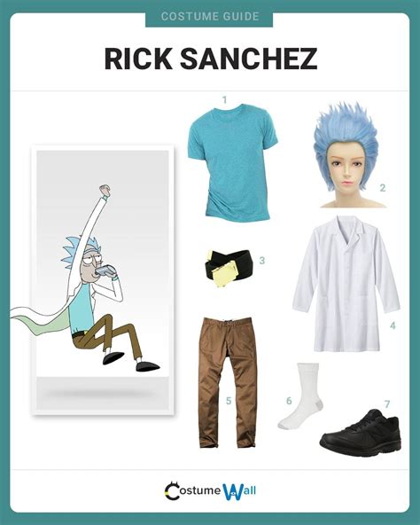 Official Mens Rick And Morty Costume Licensed Rick Sanchez Fancy Dress