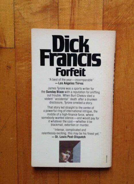 dick francis forfeit paperback pocket books ebay