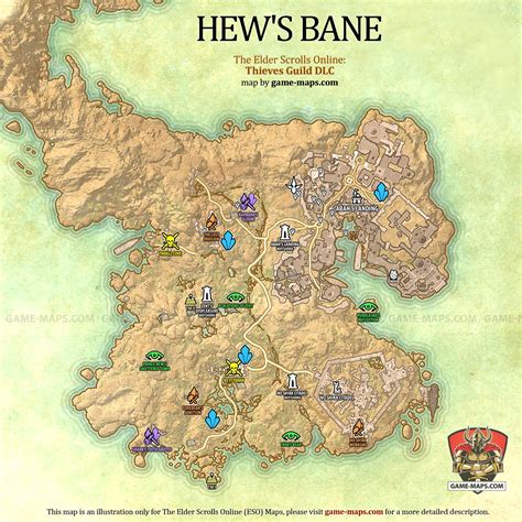 Hew S Bane Map The Elder Scrolls Online Thieves Guild DLC ESO
