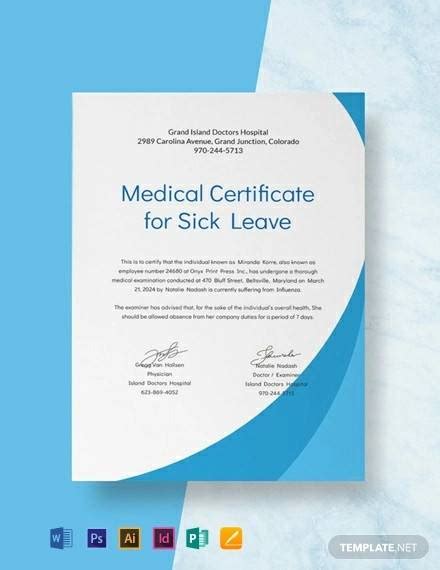 Medical Certificate For Sick Leave Englshgum
