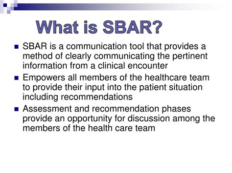 Ppt Sbar Improving Communication Powerpoint Presentation Free