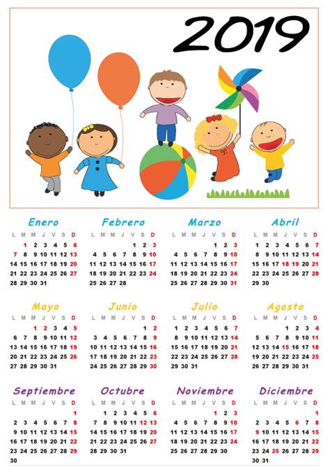 Calendario Escolar Calendario 2020 Para Ninos En Espanol Para Imprimir