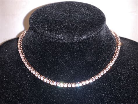 3mm Iced Out Tennis Chain In Rose Gold Jewlz Express