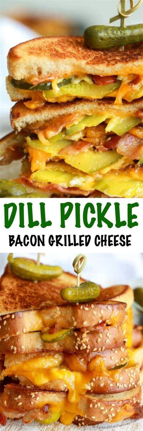 Grill each sandwich over medium heat until golden brown. Dill Pickle Bacon Grilled Cheese. This is the best ...