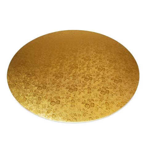 Gold Round 3mm Foil Cake Board Gold Christmas Foil Cake Board