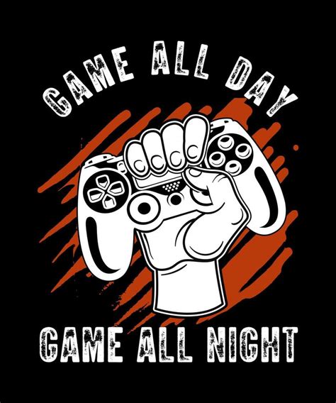 Game All Day Game All Night Tshirt Design Vector 5118192 Vector Art At