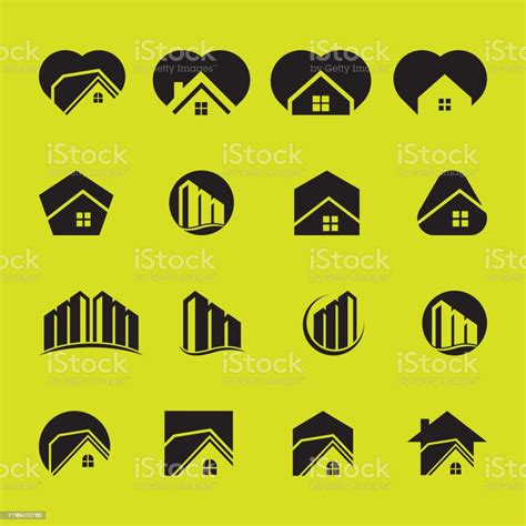 Set Of Real Estate Logo Vector Collection Real Estate Icon Bundle