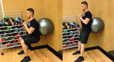 Ball Wall Squats Exercise The Optimal You