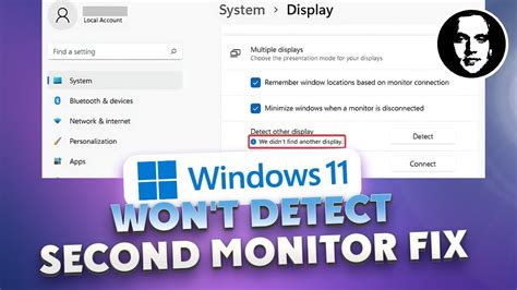windows 11 won t detect second monitor fix youtube