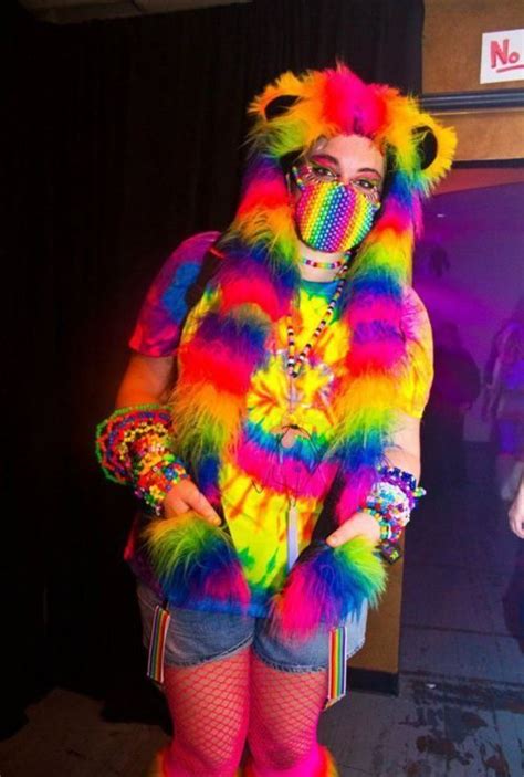 Pin By Nola Harding On Color Me Rave Outfits Rave Costumes Rainbow