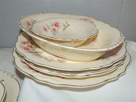Homer Laughlin Virginia Rose Dinnerware Dishes 44 Pc From