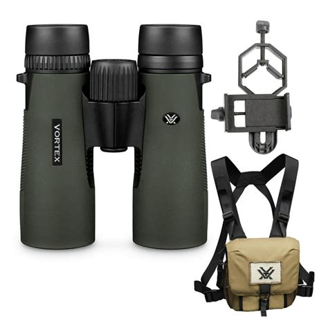 Vortex 10x42 Diamondback Binoculars Hd Wglasspak Case And Smartphone