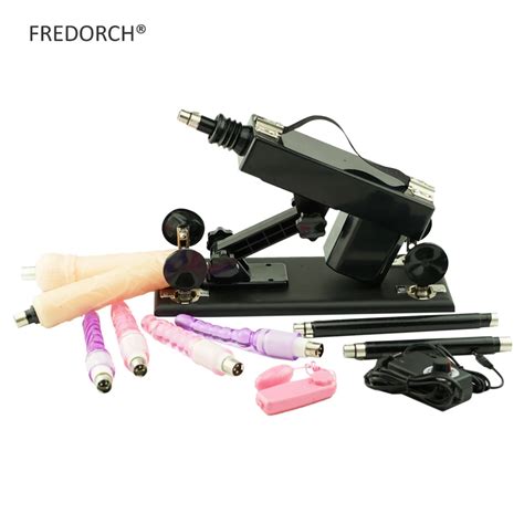 fredorch sex machine for women 6 dildos 2 extension rods automatic retractable love machine